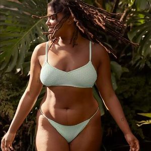 Teal blue aerie bathing suit top